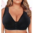 thumbnail image 2 of Women's Push Up Bras Full Coverage Lace Pure Color Front Closure Nylon Sexy 1pc Bras & Bralettes Plus Size 26s, 2 of 5