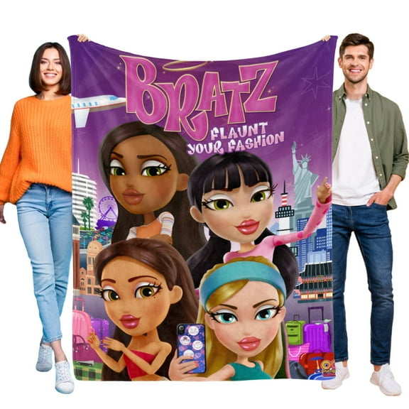 Bratz Girls-Anti-Pilling Flannel Blanket Soft Lightweight Plush Fuzzy Cozy Luxury Blanket for Home and Kitchen Use – Perfect for Kids and Adults 60"*79"(150cm*200cm)