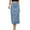 Light Blue, variant on HXWCHs Women's Casual Denim Midi Skirt Stretchy Waistband Comfortable Everyday Wear Stylish A-Line Design Blue XL