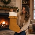 thumbnail image 6 of Large Christmas Stocking Non-Woven Hanging Decoration Gift Pouch for Fireplace Mantel Tree Wall Holiday Home Ornament, 6 of 7