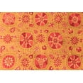 thumbnail image 1 of Ahgly Company Indoor Rectangle Abstract Orange Modern Area Rugs, 2' x 5', 1 of 4