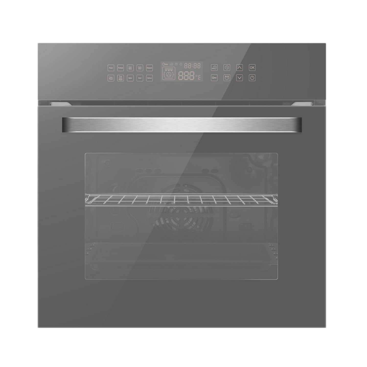 Empava 24 In. Electric Built-in Convection Wall Oven with LED Display Touch in Stainless Steel