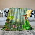 thumbnail image 2 of Sheronv Jungle Plants Ecological Soft Plush Blankets, Ideal Gifts for All Seasons, Microfiber Polyester Material, Non-Pilling, Wrinkle-Resistant, Multiple Sizes 50x60in, 2 of 6
