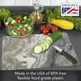 thumbnail image 2 of Cut N' Funnel "Quartz" Designer Flexible Plastic Cutting Board Mat, 1 Pack 15" by 11.5", 2 of 7