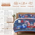 thumbnail image 6 of Queen 4 Piece Bedding Set USA Flag Red Farm Truck Gnomes Soft Breathable Duvet Cover and Pillowcase, Independence Day Stars Duvet Cover Set Bed Sheets for Bedroom Dormitory Guest Room, 6 of 9