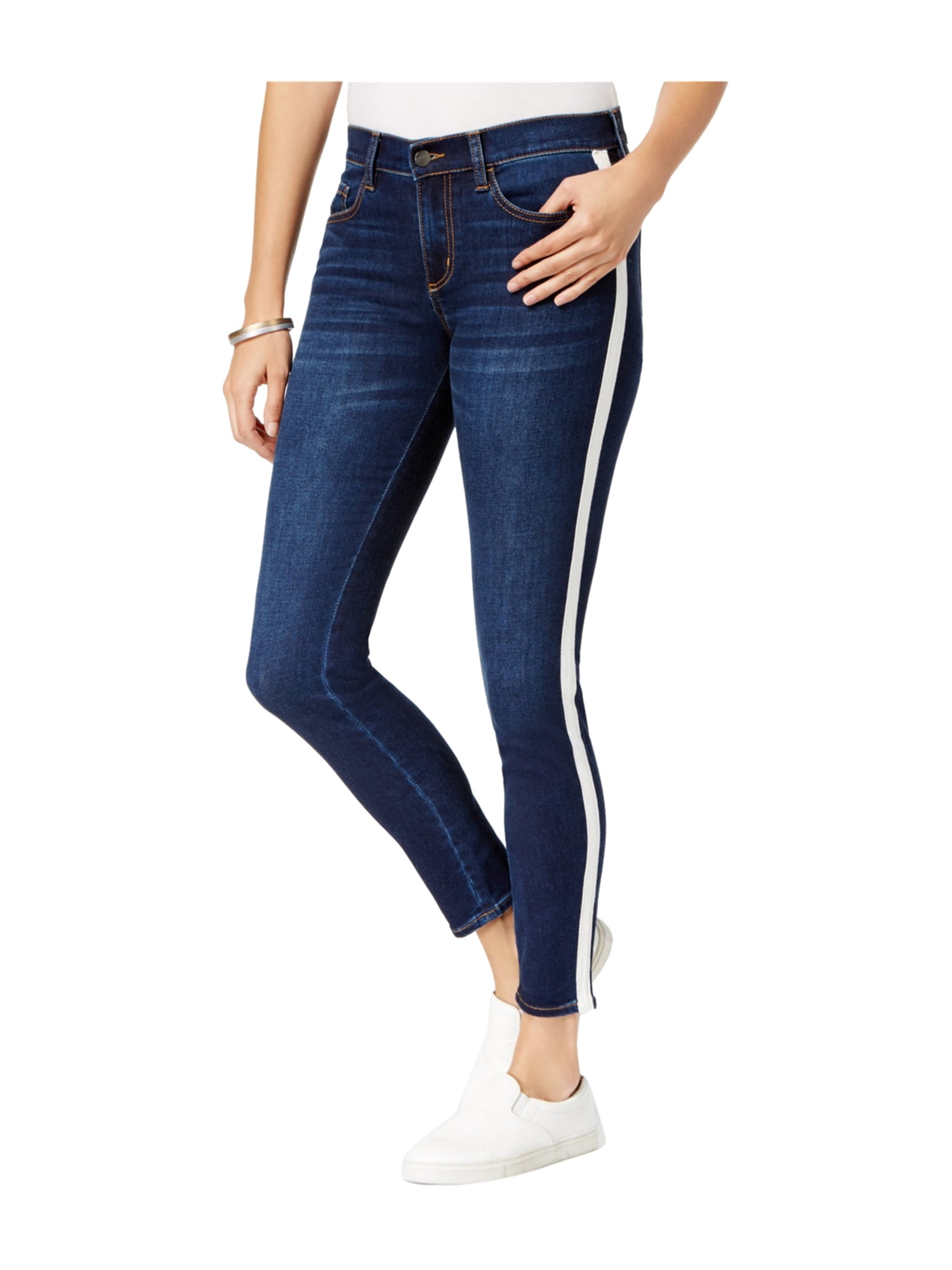 striped skinny fit jeans