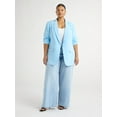 thumbnail image 4 of Scoop Women's & Women's Plus Crepe One Button Suit Blazer, Sizes XS-4X, 4 of 5