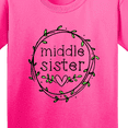 thumbnail image 4 of Inktastic Middle Sister Leaves, Circle, Heart Youth T-Shirt, 4 of 5