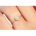 thumbnail image 5 of 0.50 Carat Classic Halo Round Moissanite Engagement Ring on Solid Gold setting, 5 of 8