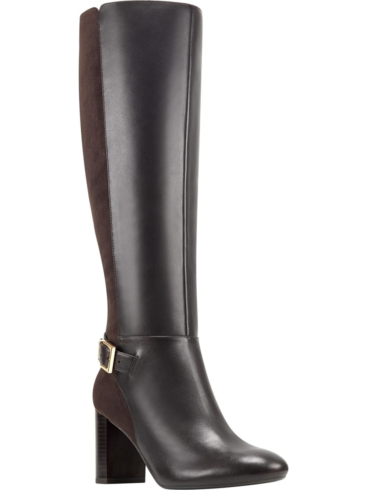 Bandolino Womens Bilya Leather Knee-High Riding Boots Brown 8 Medium (B,M)