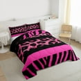 thumbnail image 3 of Feelyou Zebra Cheetah Print Queen Comforter Set, Fashion Teen Bedding Comforter Set, 3pcs, 3 of 8