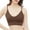 Coffee, variant on Women's Solid Color Sports Camisole Seamless Padded Shelf Bra With Built In Chest Padding See Through Support For Fitness And Everyday Wear