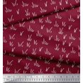 thumbnail image 3 of Soimoi Red Poly Georgette Fabric Brush Stroke Abstract Printed Craft Fabric by the Yard 42 Inch Wide, 3 of 3