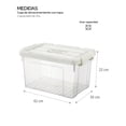thumbnail image 3 of Caja de Almacenamiento con Tapa y Asas de Seguridad AGBOX | Transparente | Cap. 25L | Resistente y Práctica para Organizar tu Espacio, 3 of 5
