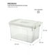 thumbnail image 3 of Caja de Almacenamiento con Tapa y Asas de Seguridad AGBOX | Transparente | Cap. 25L | Resistente y Práctica para Organizar tu Espacio, 3 of 5
