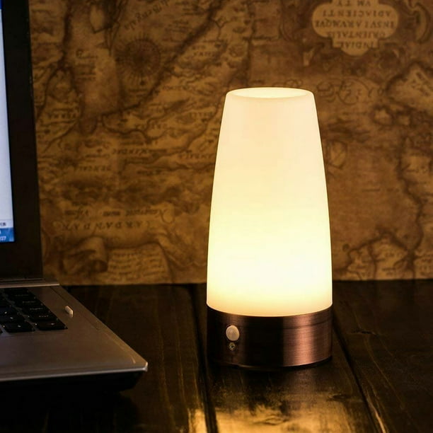 PIR Motion Sensor Battery Powered LED Desk Warm White Wireless Night