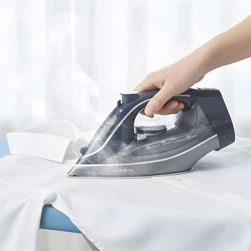 EUROSTAR Full-Size Steam Iron with Ceramic Soleplate (Gray)
