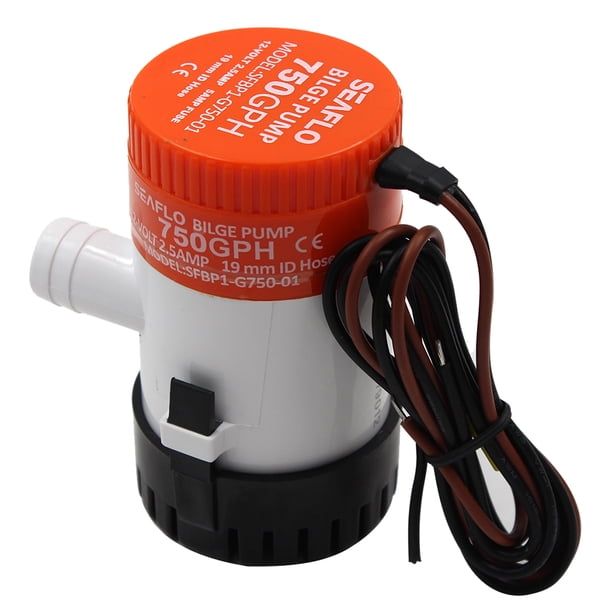 TMC Bomba De Achique Sentina 1400 GPH 24V - 5300 L/h - Cuerpo ABS Desmontable - Diámetro Salida 29mm Para Barcos Y Embarcaciones