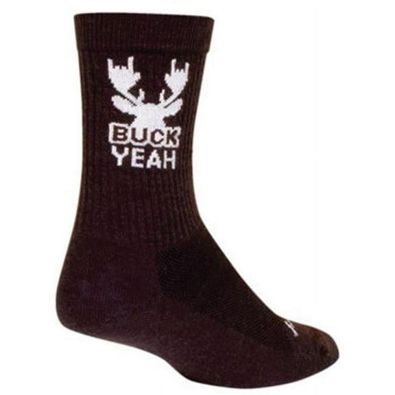 SockGuy Buck Yeah Wool Socks - 6", Small/Medium Shrink-Resistant & Itch-Free