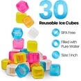 thumbnail image 4 of Cubitos de Hielo Reutilizables para Bebidas - Enfría las Bebidas sin Diluirlas - Elaborados con Plástico Libre de Bpa - Recongelables, Lavables, Rápidos y Fáciles de Usar - Pack, 4 of 5