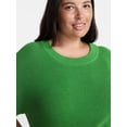 thumbnail image 4 of Terra & Sky Women’s Plus Crewneck Sweater with Short Dolman Sleeves, Midweight, Sizes 0X-5X, 4 of 5