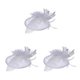 thumbnail image 3 of Diadema de malla de plumas Qarigey con clip ajustable para dama blanco, 3 of 6