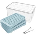 thumbnail image 1 of 99 Pack Mini Round Ice Cube Trays for Freezer Making 3cm Spherical Ice Cubes for Cocktails Whiskey Tea Coffee (3 Packs of 3 Blue Ice Cube Trays Ice Cube Tray and Ice Cube Tongs), 1 of 5
