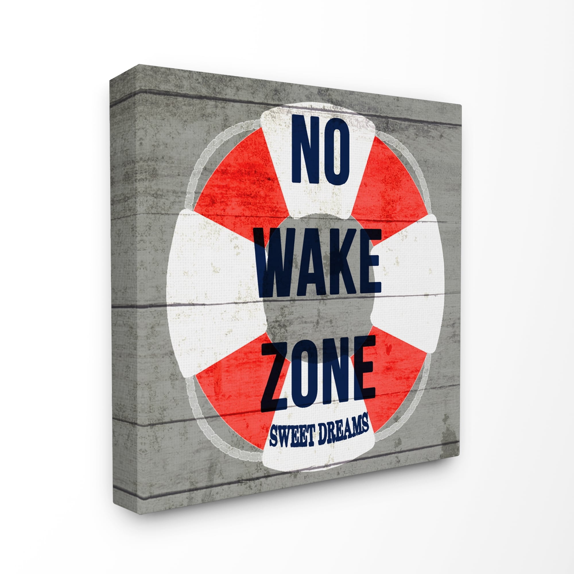 Stupell IndustriesNo Wake Zone Life RaftCanvas Wall Art by Daphne Polselli