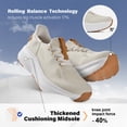 thumbnail image 5 of Slip in Women Hands Free Walking Shoes Wide Toe Box Arch Support with Metatarsal Pads Athletic Sneakers Slip on Breathable Plantar Fasciitis Orthopedic Thick Cushion Zero Drop Sole, 5 of 6