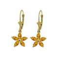 thumbnail image 2 of Galaxy Gold 14K Solid Gold Natural Citrine Drop Earrings for Women - Yellow Gold Fine Jewelry, 2 of 4