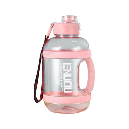 

KQJQS Large Capacity Fitness Sports Water Bottle Edibility Grade Plastic Leakproof Popup Cap For Gym Outdoor Office Work (2400ML)