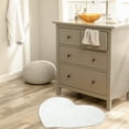 thumbnail image 5 of Unique Bargains Heart Shape Soft Absorbent Bath Rugs White 28" x 36", 5 of 7