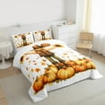 thumbnail image 4 of Manfei Cartoon Scarecrow Queen Comforter Set,Autumn Pumpkin Maples Bedding Sets,Hello Fall Bedding Comforter Set For Girls Boys,Super Cozy Room Decor Reversible,3pcs, 4 of 9