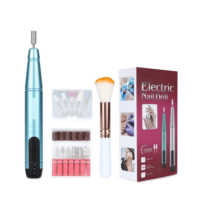 Lime à Ongles Électrique Sans Fil, Ponceuse à Ongles Rechargeable, Kit de Machine à Percer Portable pour Manucure Pédicure, Facile à Utiliser