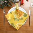 thumbnail image 2 of Napkin Satin Napkin 20*20Inchx4 Kitchen Towel Dinner Plate Towel Decorative Towel Napkin Tea Towel Suitable For Kitchen Table Beautiful Yellow Roses2, 2 of 8