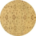 thumbnail image 1 of Ahgly Company Indoor Round Oriental Brown Traditional Area Rugs, 5' Round, 1 of 4