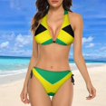 thumbnail image 4 of NICKSUN Women's Bikini Sets, Cute Print Two Piece Bathing Suits Sexy Halter Padded Bikini Swimsuits, 4 of 6