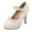 Beige, variant on Womens Cute Platform Shoes Mary Jane High Heels Ankle Strap Pumps