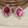thumbnail image 4 of 20 Piezas De Cabujones De Diamantes De Imitación Adornos De Espalda Plana Decoración De Teléfono Dorado Fushcia Sunnimix botones traseros planos para manualidades, 4 of 8