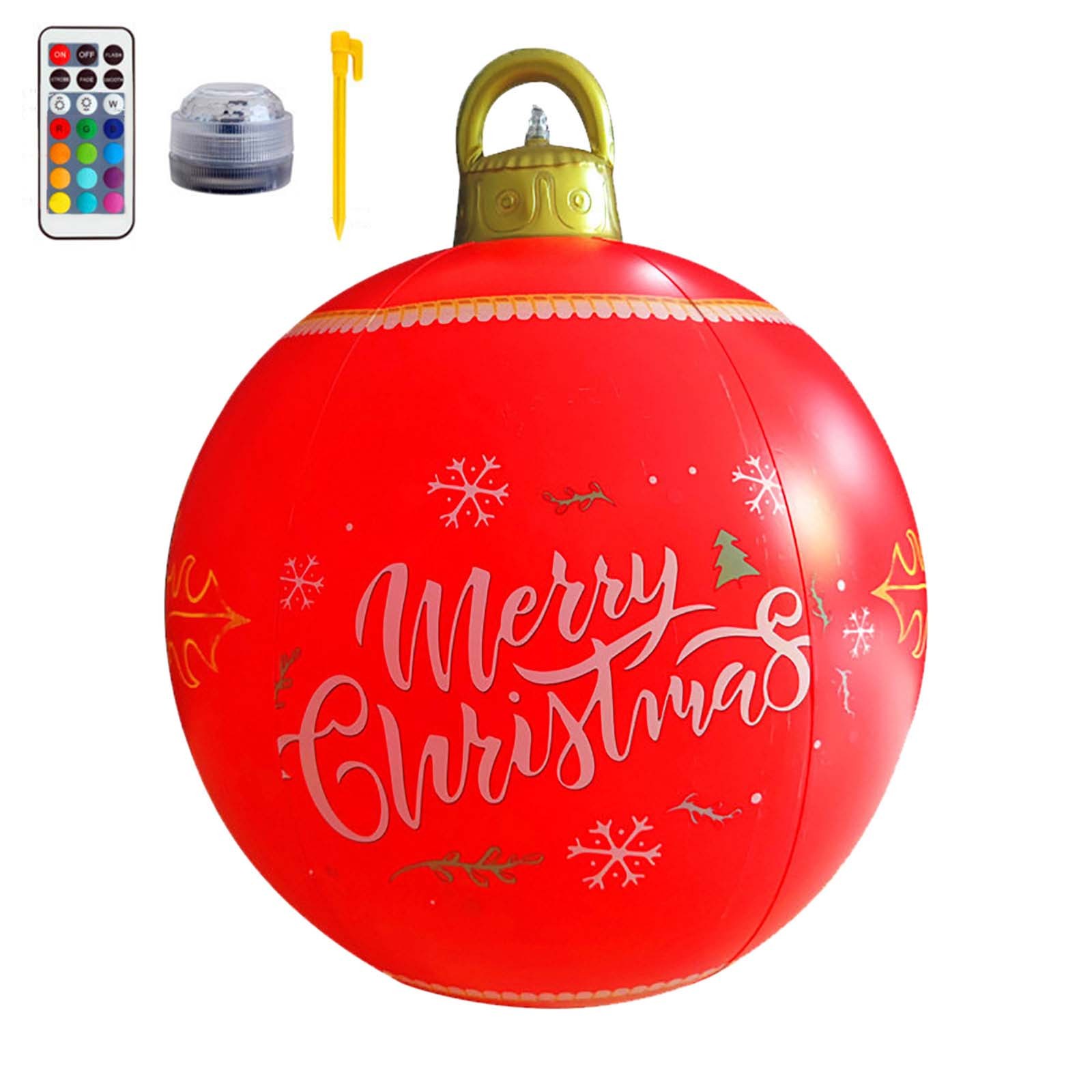 Rovga 24 Inch Giant Christmas Pvc Inflatable Ball Outdoor Ornament