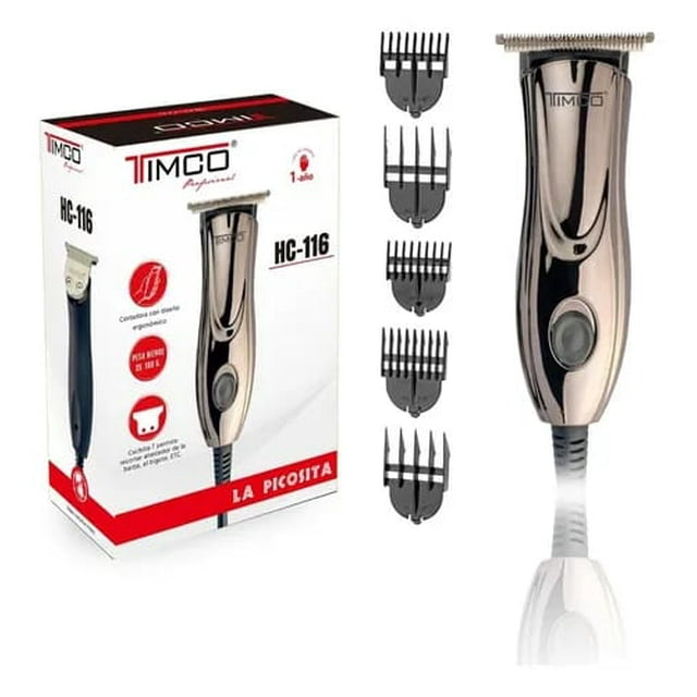 Delineadora Terminadora Eléctrica Maquina de Corte Cabello Barba Uso Profesional Peines Guia de Aumento