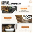 thumbnail image 4 of ZephyPaws Cat Litter Box Enclosure for 2 Cats,Litter Box Furniture Hidden with Double Rooms,Wooden Cat Box Cabinet Fit Most of Litter Box,35" L x 19" W x 35" H,Brown, 4 of 7