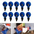 thumbnail image 3 of Flmtop 10Pcs Poultry Automatic Drinking Water Cup Chick Quail Waterer Dispenser Bowl Blue, 3 of 8