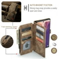 thumbnail image 4 of for Samsung Galaxy Note 20 Case Wallet for Men Women, Samsung Galaxy Note 20 Case, PU Leather Magnetic Strap Wristlet Zipper Card Holder Wallet Business Cover for Note 20, Brown, 4 of 10