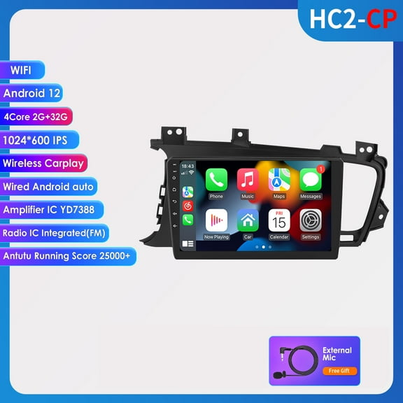 For Kia K5 Optima 2011-2015 Bluetooth Android 12.0 Wifi 9" Car Stereo Radio Head Unit In Dash GPS Navigation Carplay 2 32GB