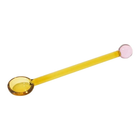 

1Pcs Glass Stirring Spoons Heat Resistant Mixing Rod For Coffee Tea Yogurt Ice Cream Cocktail Cold Drink Salt Sugar Appetizers And Desserts