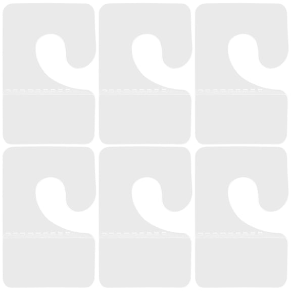 LOLIPPYY 100pcs Sticky Divider Tabs Clear PVC Hanging Tags for Merchandise