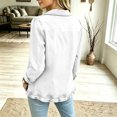 thumbnail image 4 of Yifymode Denim Jacket for Women Ruffle Trim Long Sleeve Button Down Vintage Western Jean Coat V Neck Casual Fall Outerwear, 4 of 6