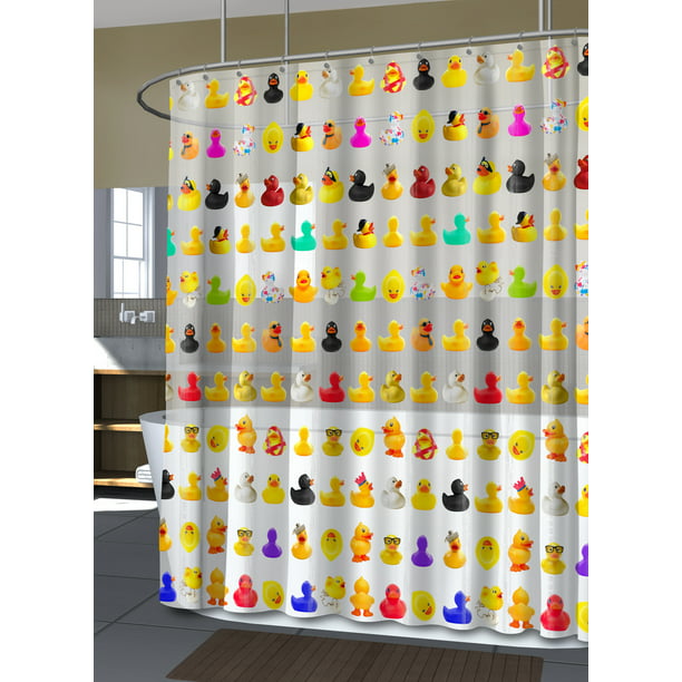 Splash Home Duckies Peva Shower Curtain, 70