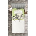 thumbnail image 3 of Ambesonne Sloth Quilted Bedspread Set 2 Pcs, Idle Sloth Abstract Green, Twin Size, Pistachio Green Black, 3 of 3